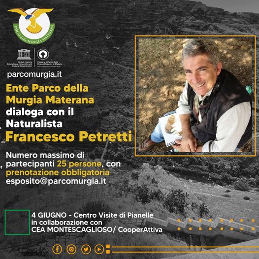 Ente Parco della Murgia Materana dialoga con il naturalista Francesco Petretti